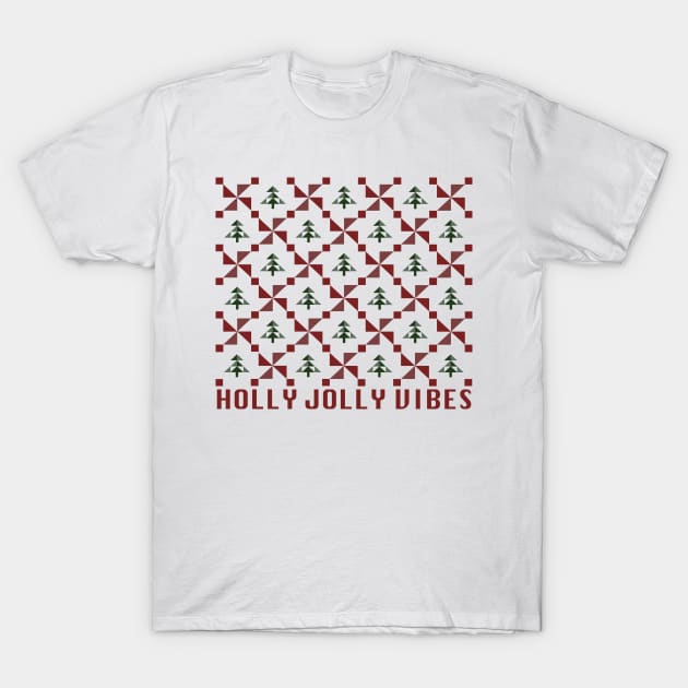 Christmas Sweater Holly Jolly Vibes T-Shirt by Designedby-E